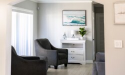 Cozy and inviting living room with two armchairs